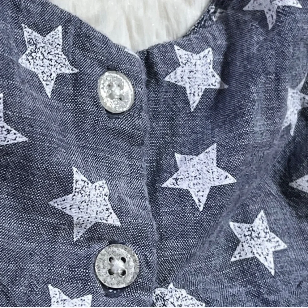 OshKosh chambray star twirl dress 6 months 4th Of July
